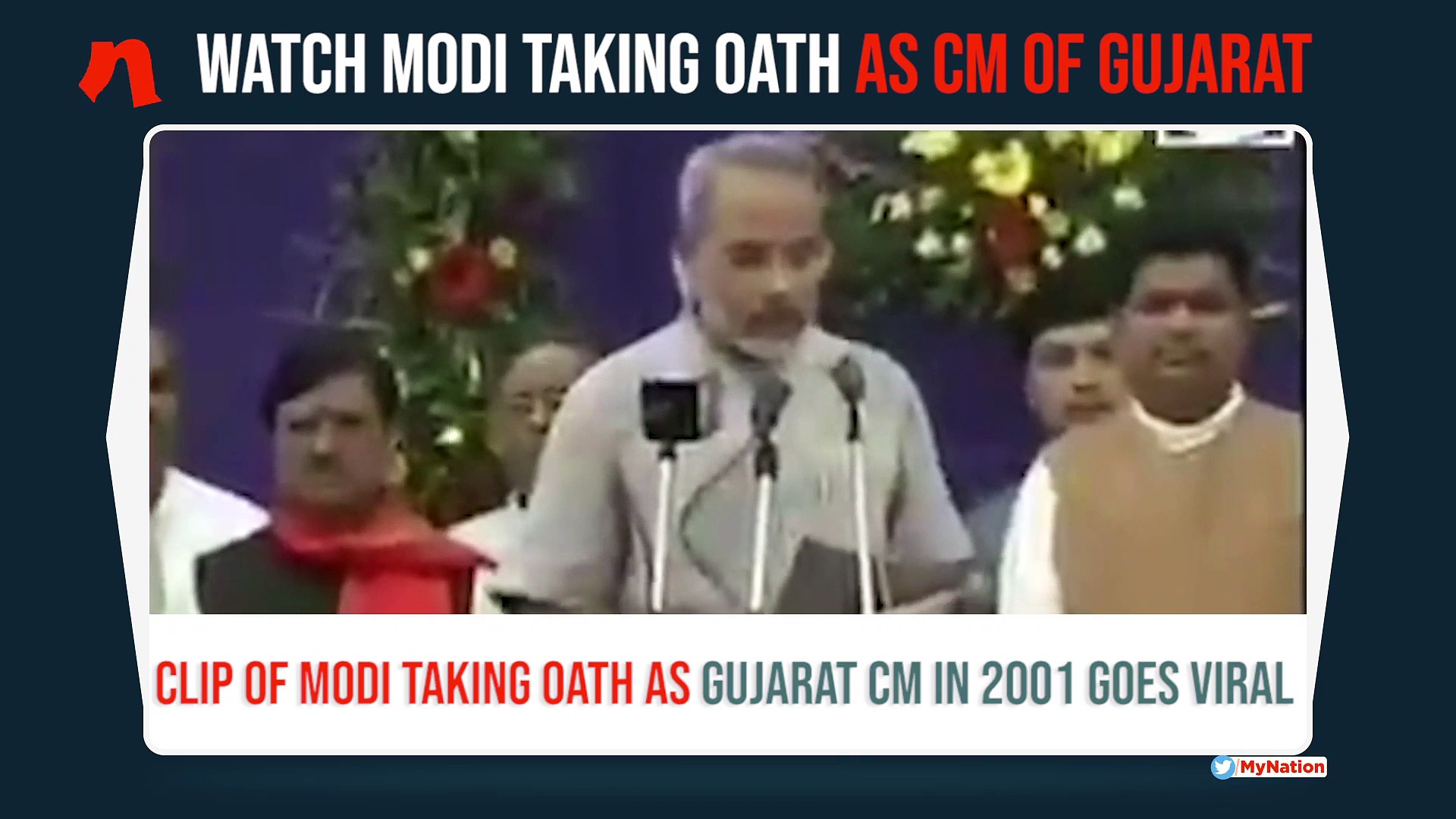 From the archives: Watch video of Modi taking oath as Gujarat CM in 2001