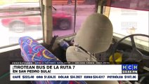 ¡Violencia imparable! Sicarios en motocicleta atentan contra autobús de la ruta 7 en San Pedro Sula