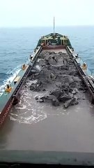 Unloading pasir laut