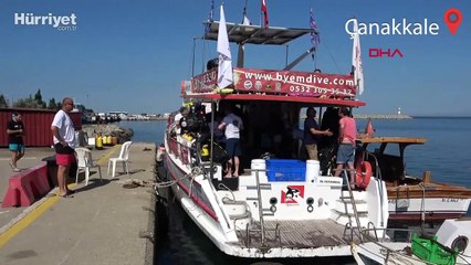 Yerli ve yabancı dalgıçlar Gelibolu Tarihi Sualtı Parkı'na dalıyor