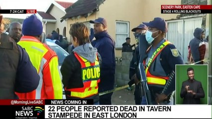 Afrique du Sud - Les cadavres d'au moins 17 personnes, des jeunes pour la plupart, ont été découverts dans un bar d'East London - Il y aurait également de nombreux blessés