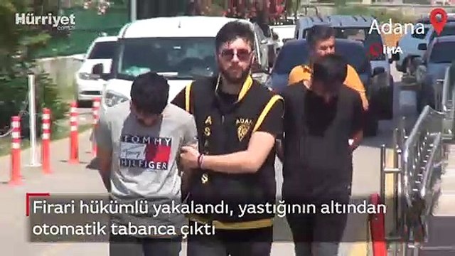 Firari hükümlü yakalandı, yastığının altından otomatik tabanca çıktı