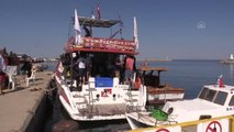 Son dakika haberi! ÇANAKKALE - İtalyan konuklar, turizme açılan Çanakkale Savaşı batıklarına dalış yaptı