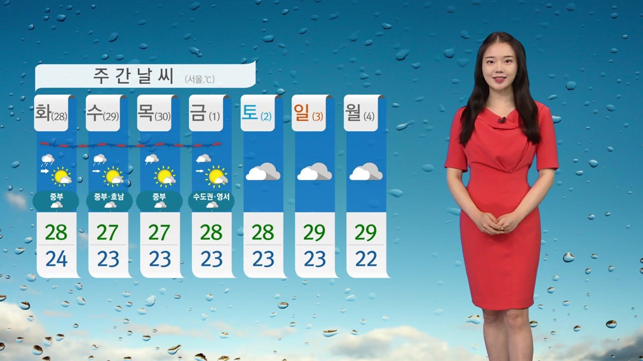 [날씨] 내일 중부 장맛비...남부 무더위 속 소나기 / YTN