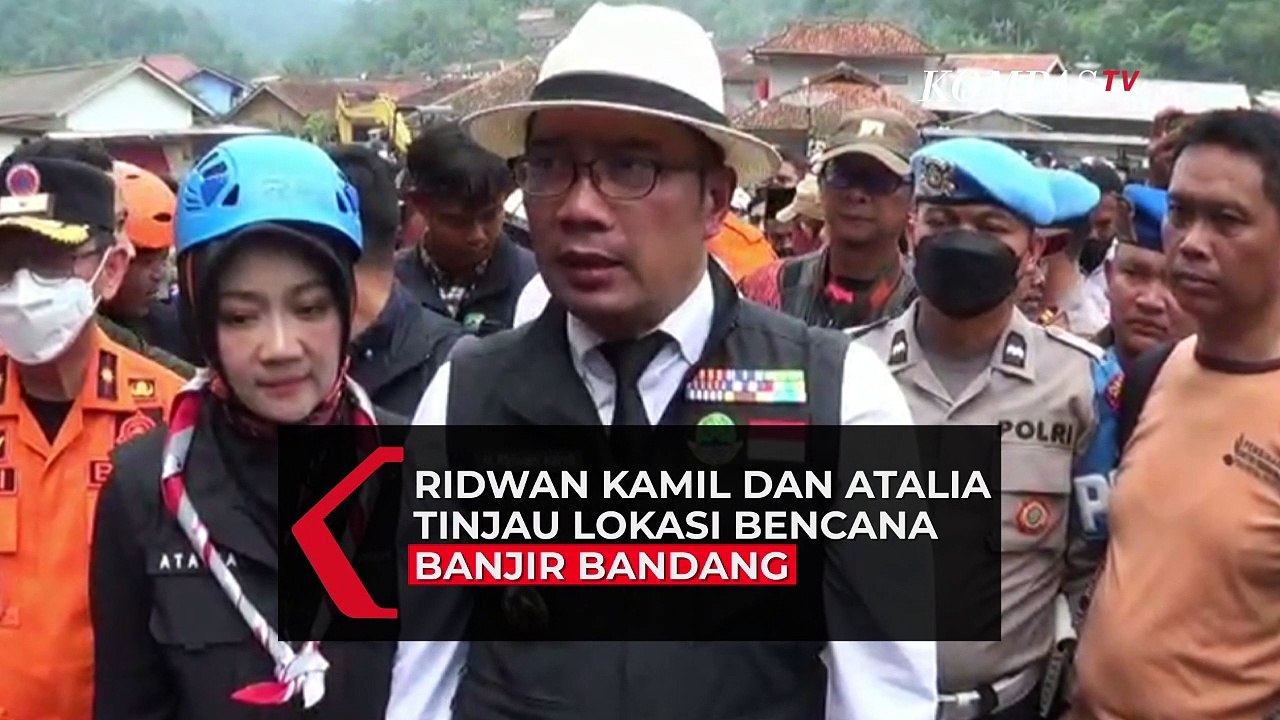 Ridwan Kamil dan Atalia Tinjau Lokasi Banjir Bandang, Berikan Bantuan Sebesar Rp500 Juta