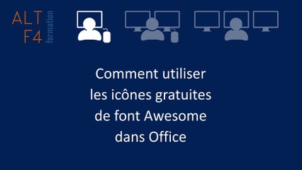 Comment utiliser les icônes gratuites de font Awesome dans Office
