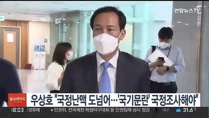 우상호 "국정난맥 도넘어…'국기문란' 국정조사해야"