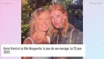 Karin Viard mariée : rare apparition de ses deux filles, tendres baisers avec Manuel... toutes les photos !