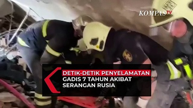 Detik-Detik Penyelamatan Gadis Tertimbun Puing-Puing Bangunan Akibat Serang Rudal Rusia