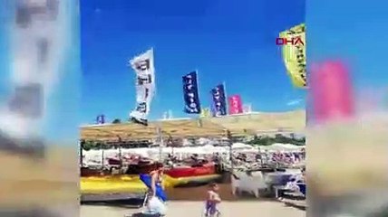 Havada korku dolu anlar: Paraşütün ipi koptu