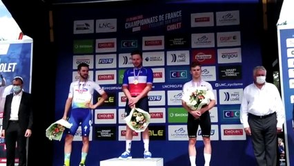 Championnats de France 2022 - Route - Florian Sénéchal, le nouveau champion de France sur route, Anthony Turgis 2e, Axel Zingle 3e !