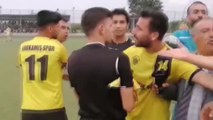 GAZİANTEP - Futbol maçında oyuncu hakeme yumruk attı
