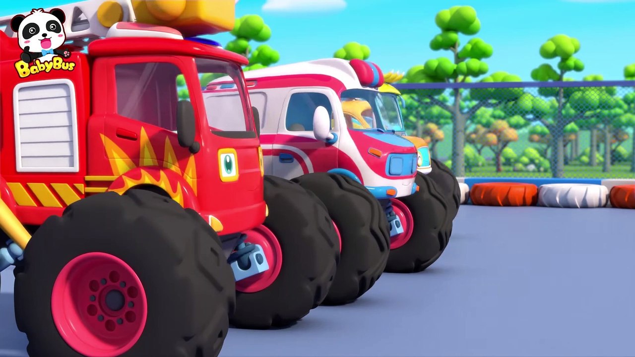 What Does Baby Panda Hide? | Monster Trucks' Easter Egg Hunt | Kids Song | Nursery Rhymes | BabyBus