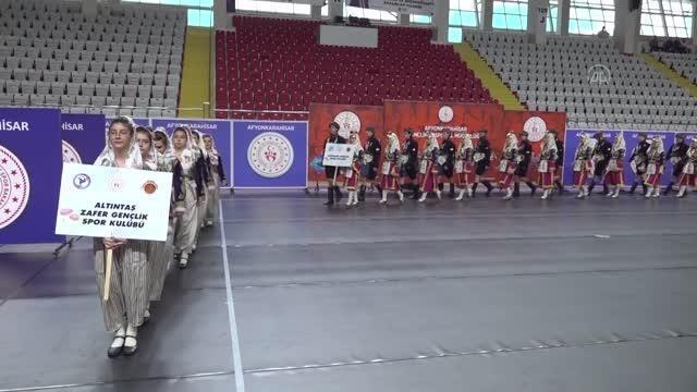 AFYONKARAHİSAR - Türkiye Halk Oyunları Federasyonu Bölge Yarışması yapıldı