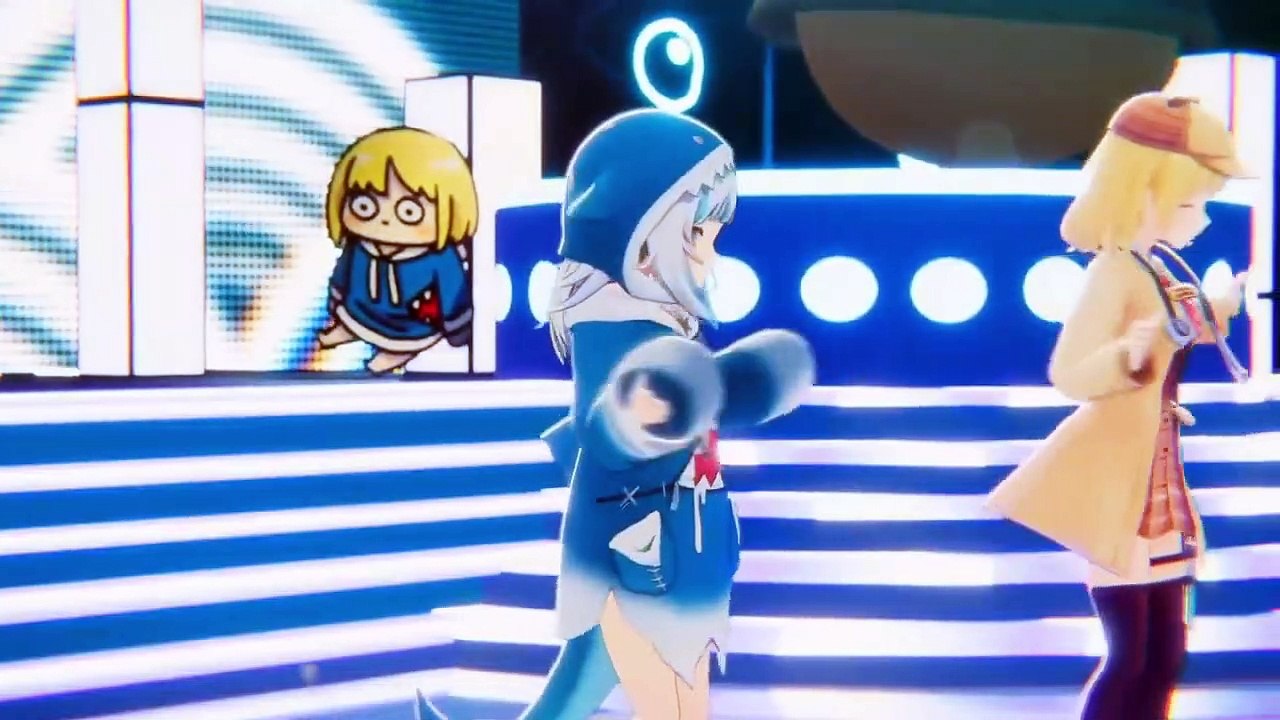 Gura x Ame - Hajimete No Chuu [3D Concert]