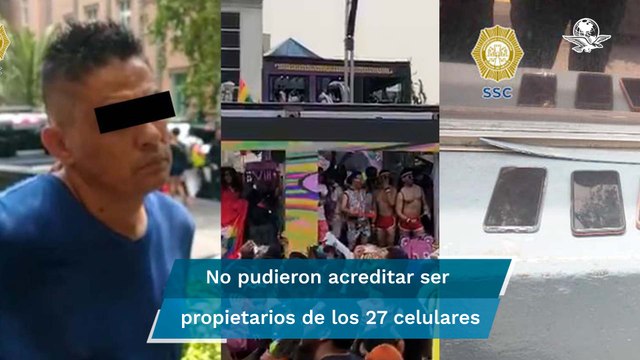 Detienen a 3 personas por robo de 27 celulares y varias carteras en la Marcha del Orgullo Gay en CD