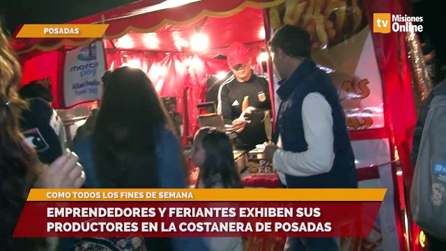 Emprendedores y feriantes exhiben sus productores en la Costanera de Posadas