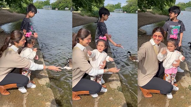 Shilpa Shetty को Daughter Samisha ने किया Copy, Duck के साथ Video Viral । Boldsky । Entertainment