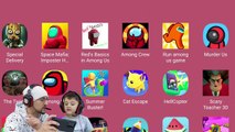AMONG US Fake Mobile Games Compilation (FGTeeV Ripoff Review)