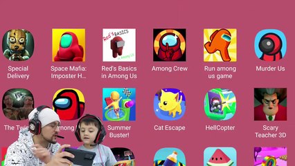 AMONG US Fake Mobile Games Compilation (FGTeeV Ripoff Review)