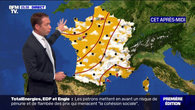 Des averses orageuses encore annoncés dans l'Est du pays ce lundi