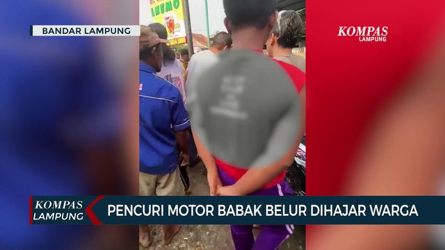 Pencuri Motor Babak Belur Dihajar Warga
