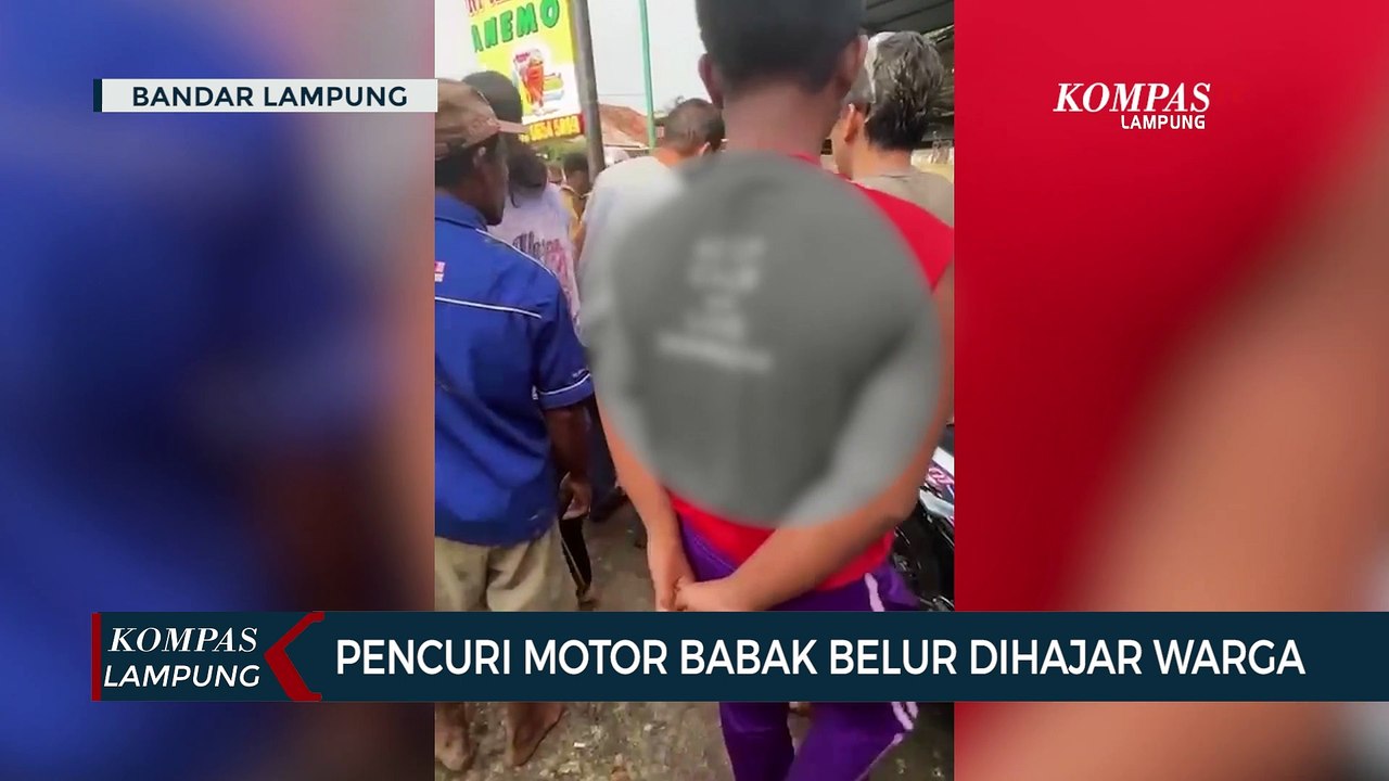 Pencuri Motor Babak Belur Dihajar Warga