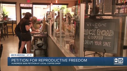 Local coffee shop supporting a woman's right to choose