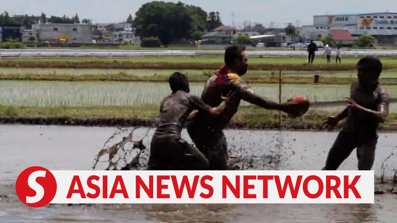 The Japan News | Rugby in paddy field