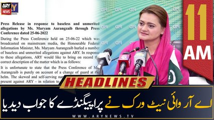 ARY News Headlines | 11 AM | 27th June 2022