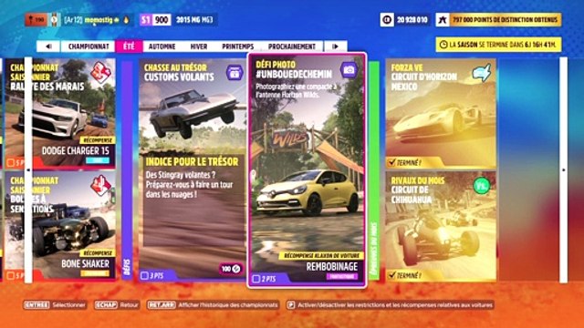 Forza Horizon 5 défit photo avec une compact à horizon wild