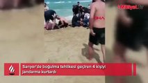Sarıyer'de boğulma tehlikesi geçiren 4 kişiyi jandarma kurtardı