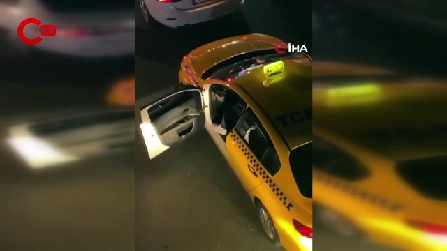 Yolcu taksiciye sür lan deyince ortalık karıştı; o anlar kameraya yansıdı