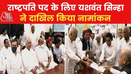 Yashwant Sinha files nomination for presidential election