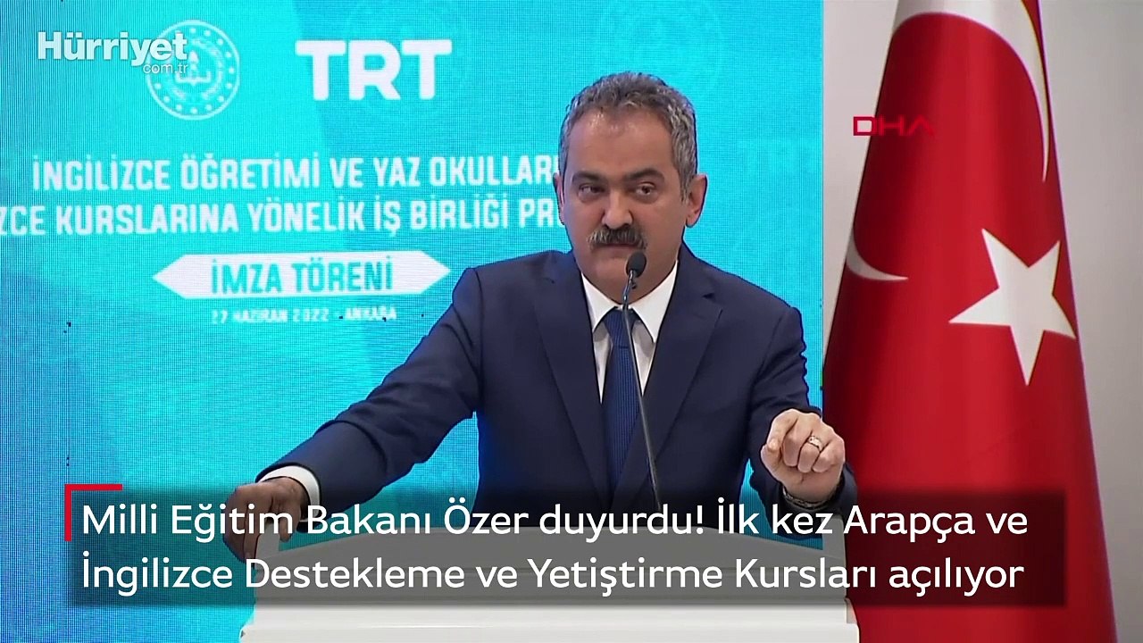 Milli Eğitim Bakanı Özer duyurdu! İlk kez Arapça ve İngilizce Destekleme ve Yetiştirme Kursları açılıyor