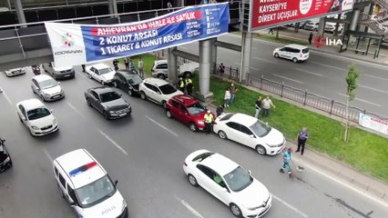 O ilimizde zincirleme kaza! Çok sayıda araç birbirine girdi