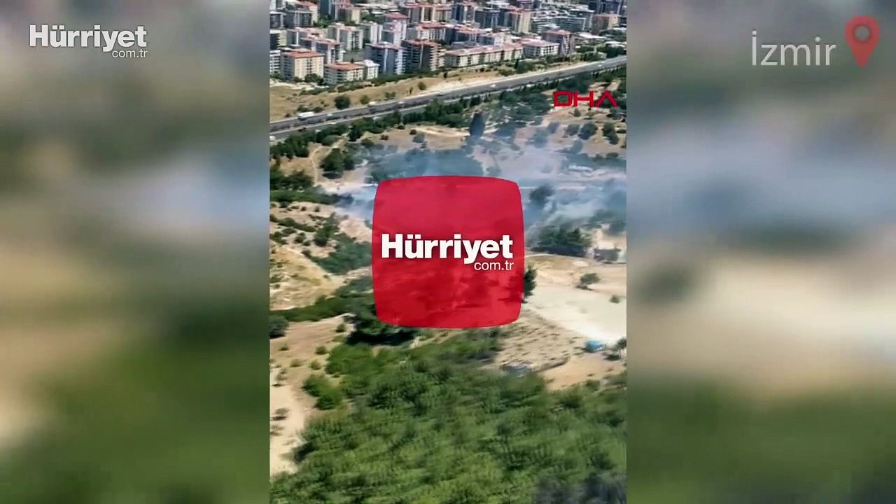 İzmir'de makilik alanda yangın