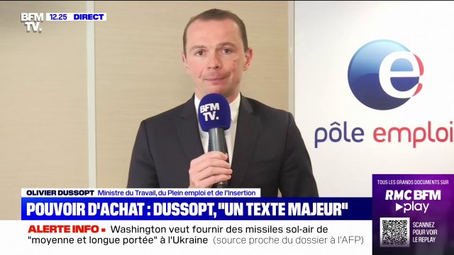 Pouvoir d'achat: Olivier Dussopt ne doute pas qu'il y ait une majorité de députés pour être aux côtés du gouvernement