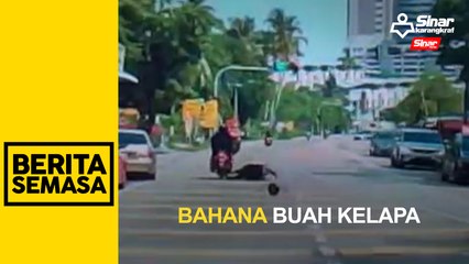 Wanita cedera parah ditimpa buah kelapa