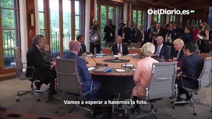 El micro abierto de los líderes del G7:  “Posemos a torso descubierto, enseñemos pectorales”