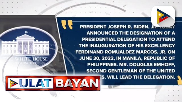 US delegation na dadalo sa inagurasyon ni President-elect BBM, pinangalanan ni Pres. Biden