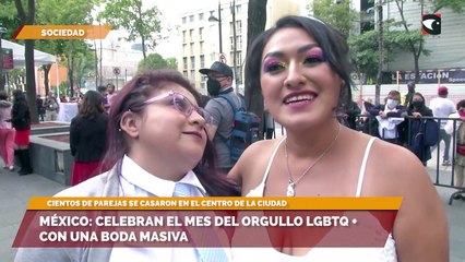 México: celebran el mes del orgullo LGBTQ + con una boda masiva