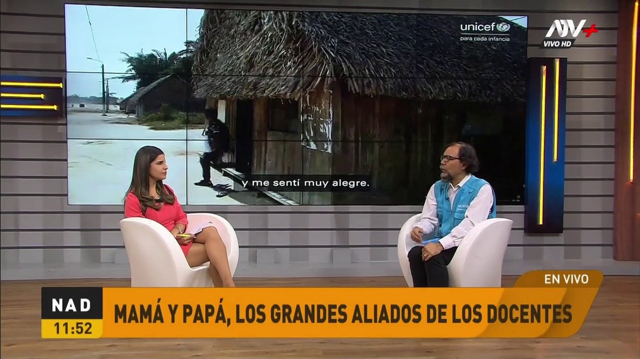 Cinthia Garreta en Noticias al dia habla sobre el programa de Unicef en las escuelas - atv+ noticias en vivo