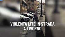Violenta lite in strada a Livorno