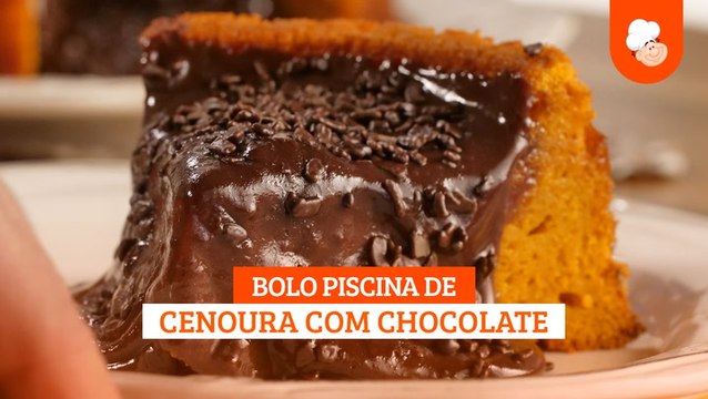 Bolo Piscina De Cenoura Com Chocolate - Receitas Tudogostoso
