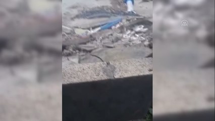 Bartın'daki sel nedeniyle cami yıkıldı