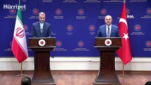 Bakan Çavuşoğlu ile İranlı mevkidaşından ortak basın açıklaması