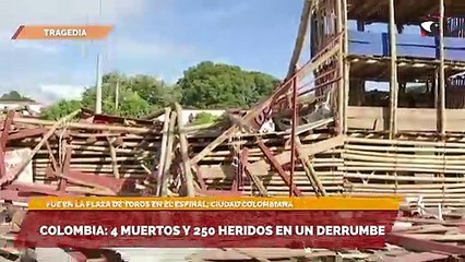 Colombia: 4 muertos y 250 heridos en un derrumbe