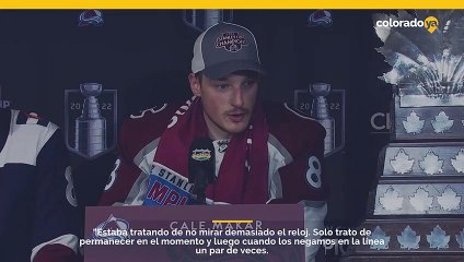 Cale Makar de Colorado Avalanche comenta sobre los momentos finales del juego