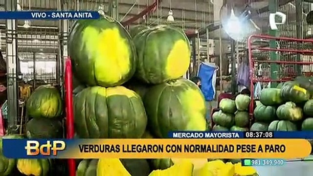 Paro de transportistas: Camiones llegaron con normalidad al Mercado Mayorista de Lima
